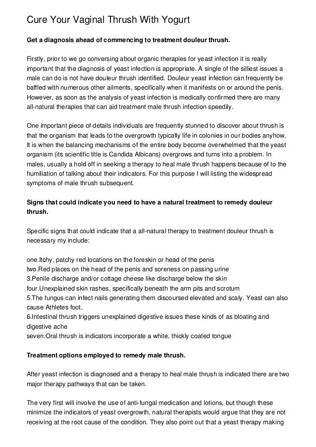 natural treatments for vaginal thrush Natural treatments for vaginal thrush